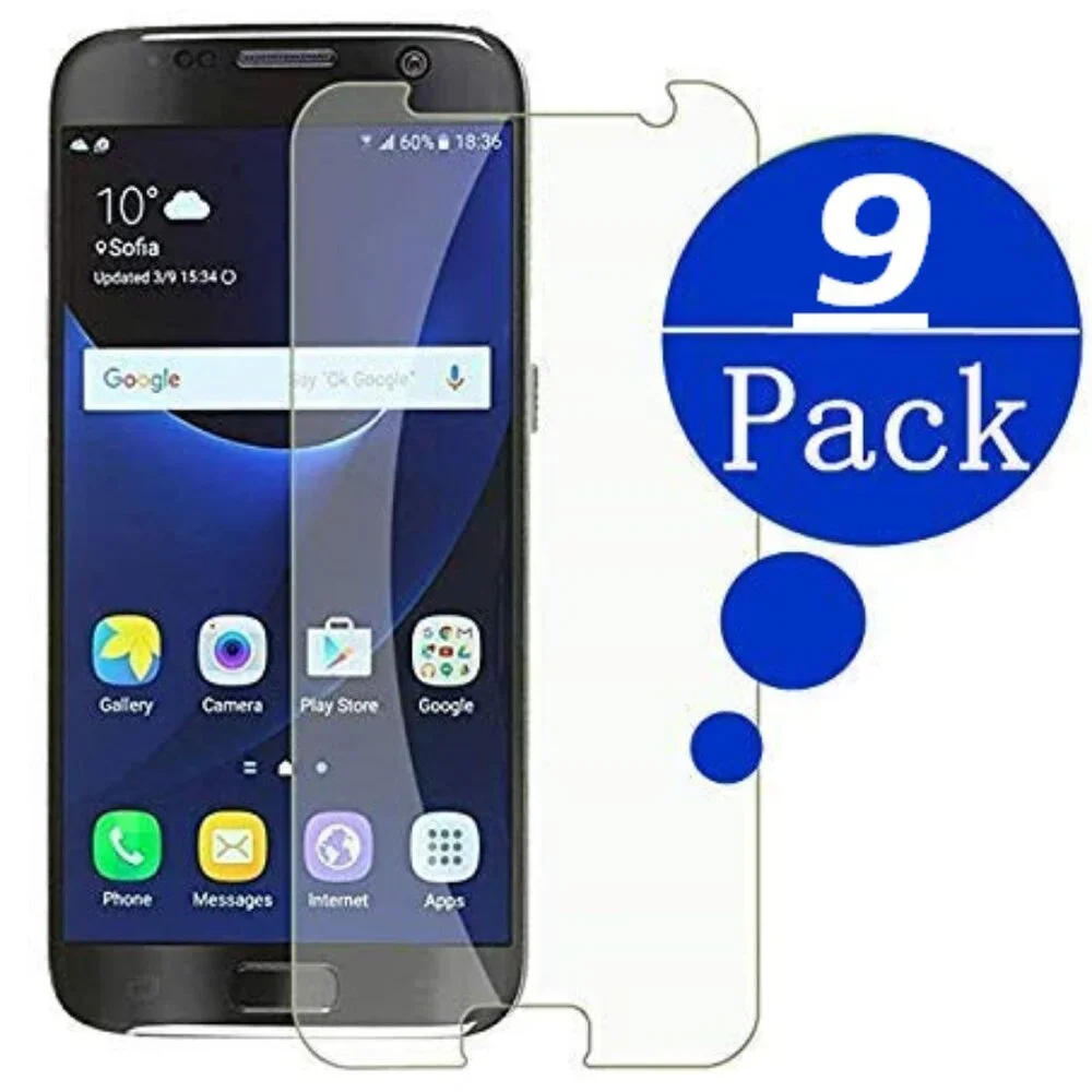 NEW [9-PACK] SAMSUNG GALAXY S7 SCREEN PROTECTOR [SCRATCH PROOF] [CASE FRIENDLY]